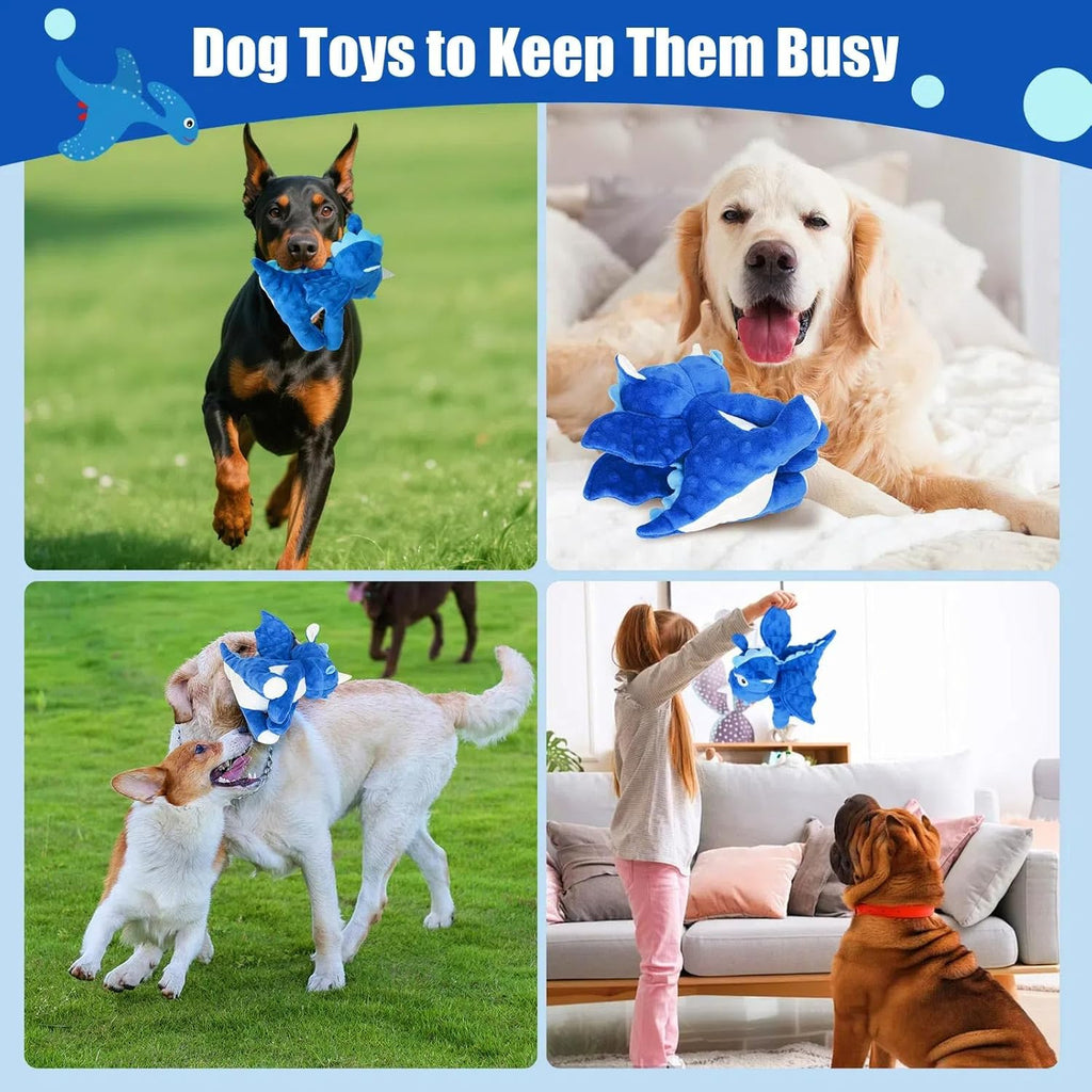 loncoldy Juguetes de peluche para perros, juguetes resistentes para...