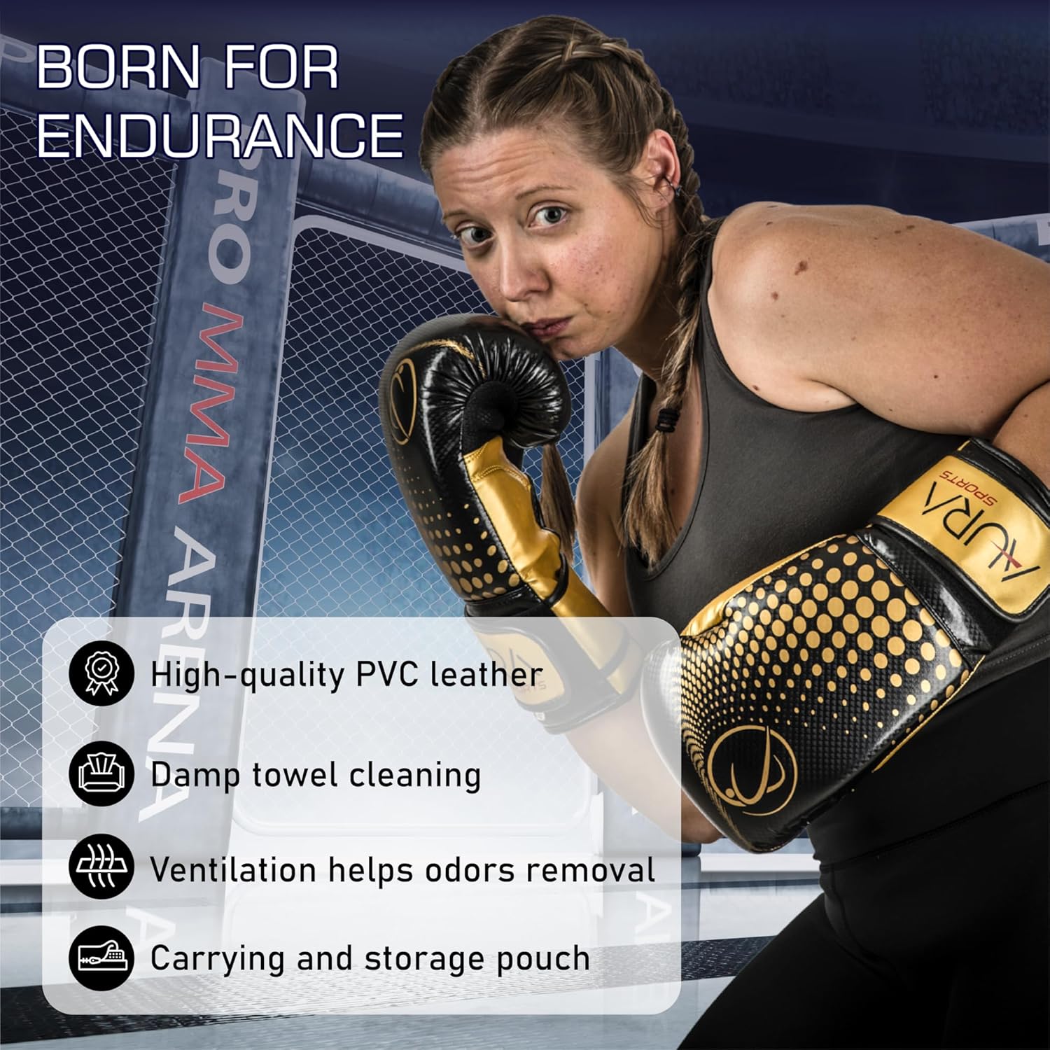 Guantes de entrenamiento de boxeo para hombres y mujeres, sparring,...
