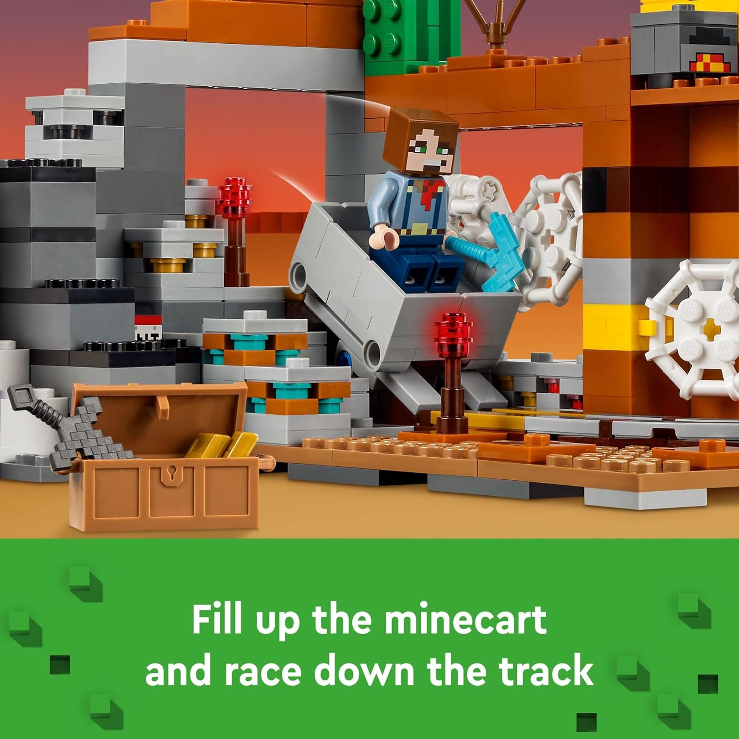 LEGO Minecraft The Badlands Mineshaft Juguete de Videojuego, Set de...