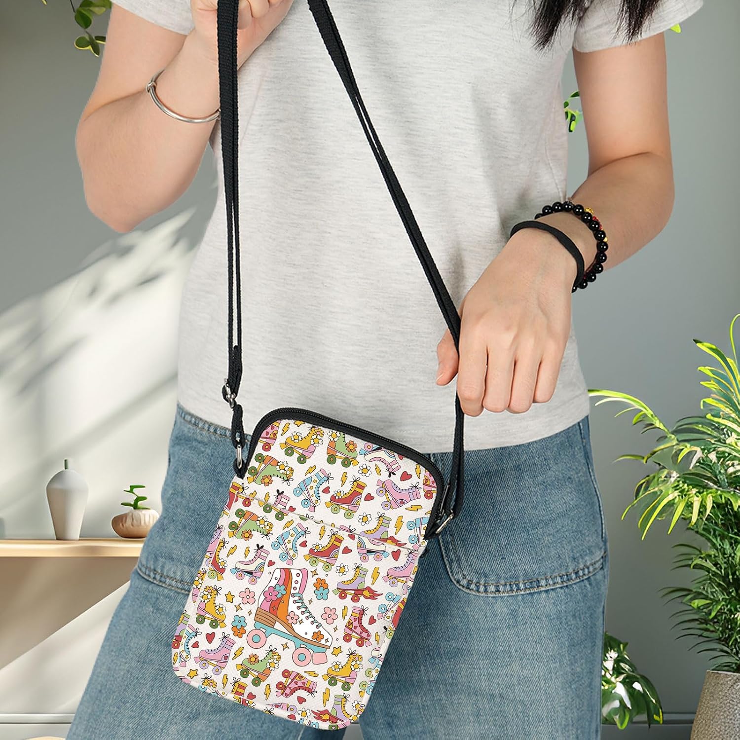 BWWKTOP Bolsa cruzada para patinaje sobre ruedas, regalos para pati...