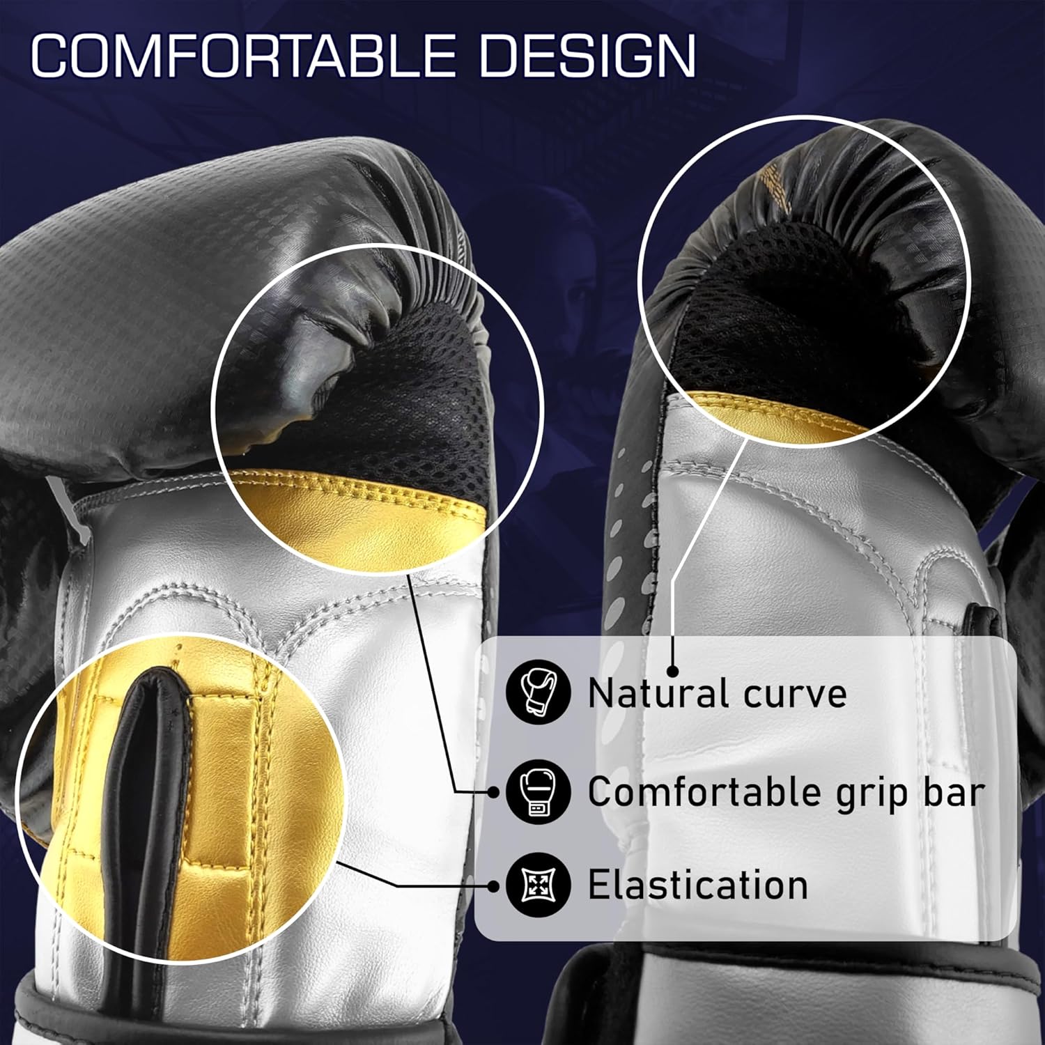 Guantes de entrenamiento de boxeo para hombres y mujeres, sparring,...