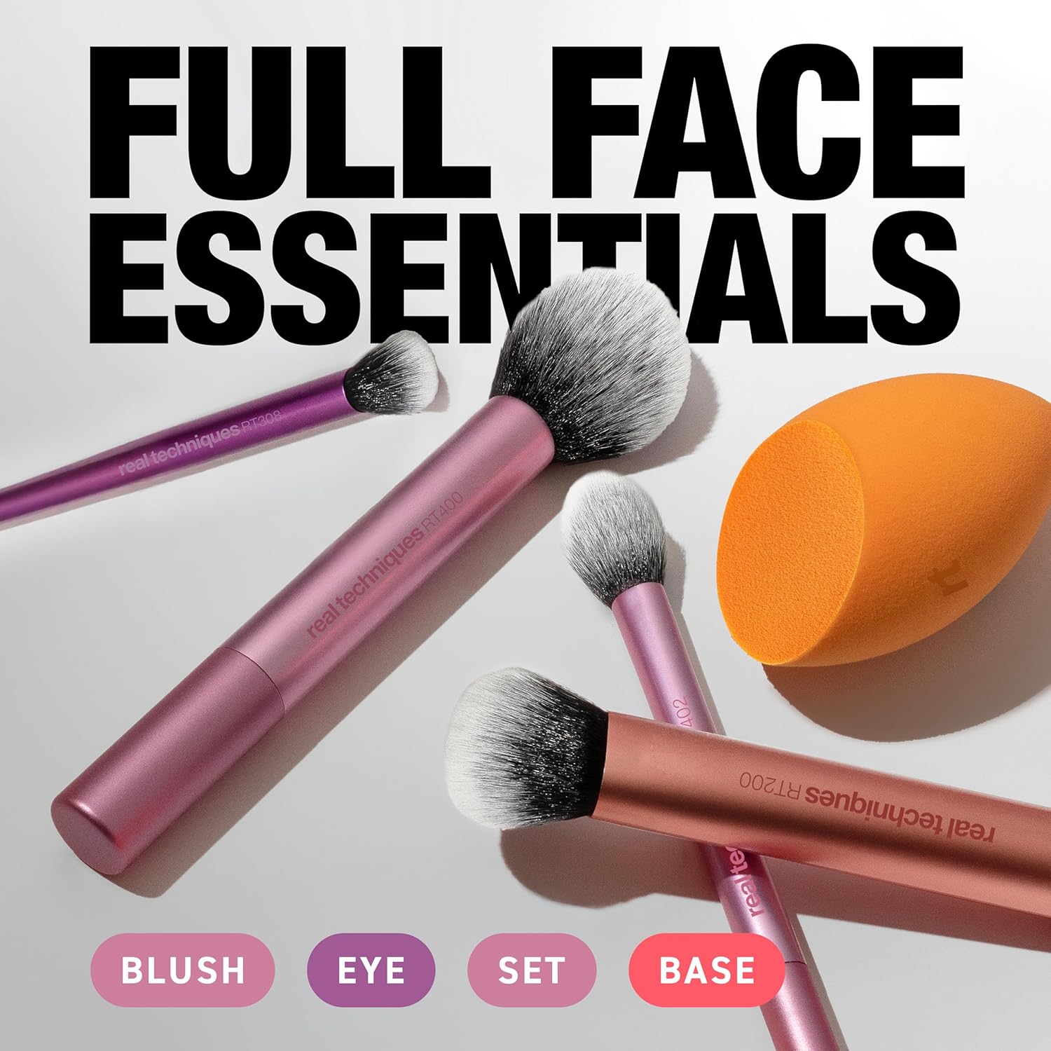 Real Techniques Juego de 6 piezas de brochas de maquillaje esencial...