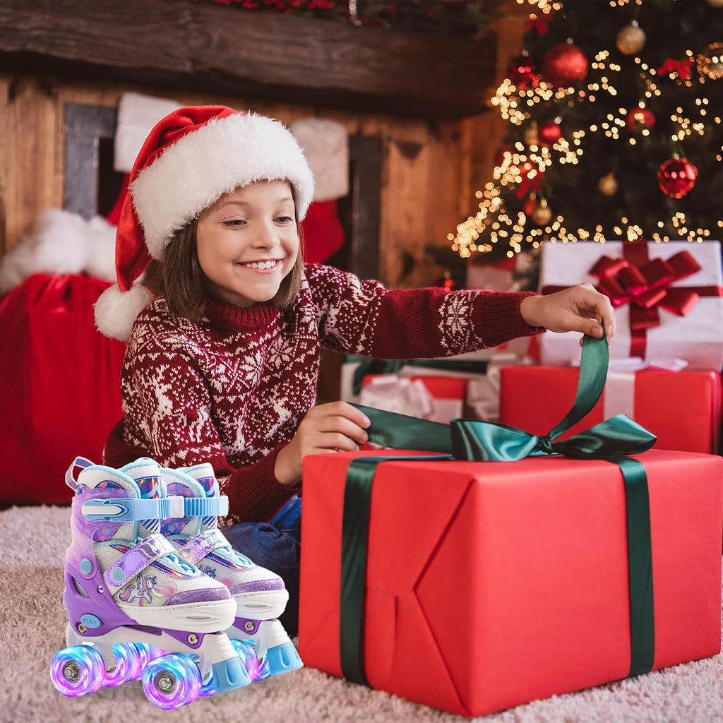 METROLLER Patines de ruedas brillantes para niñas de 4 a 12 años |...