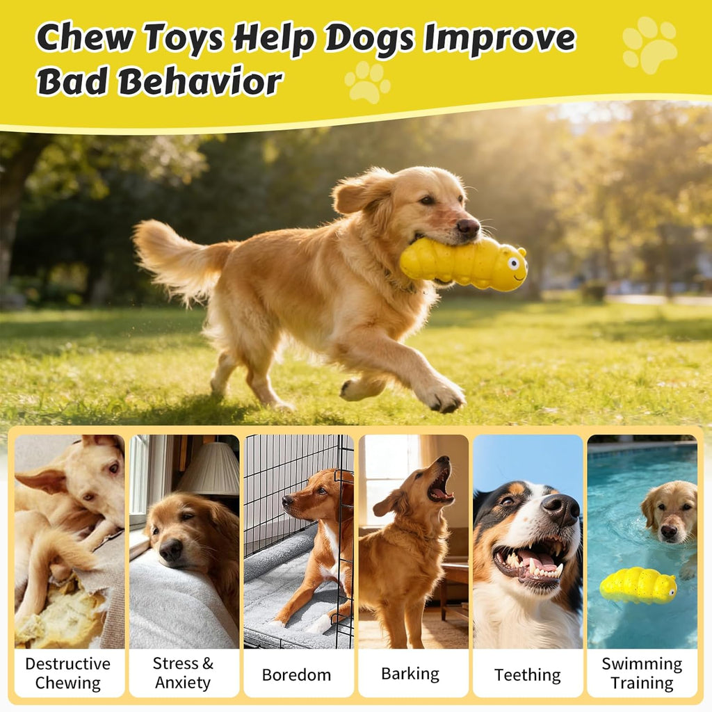 Whiskopia Juguetes masticables resistentes para perros, juguetes ch...