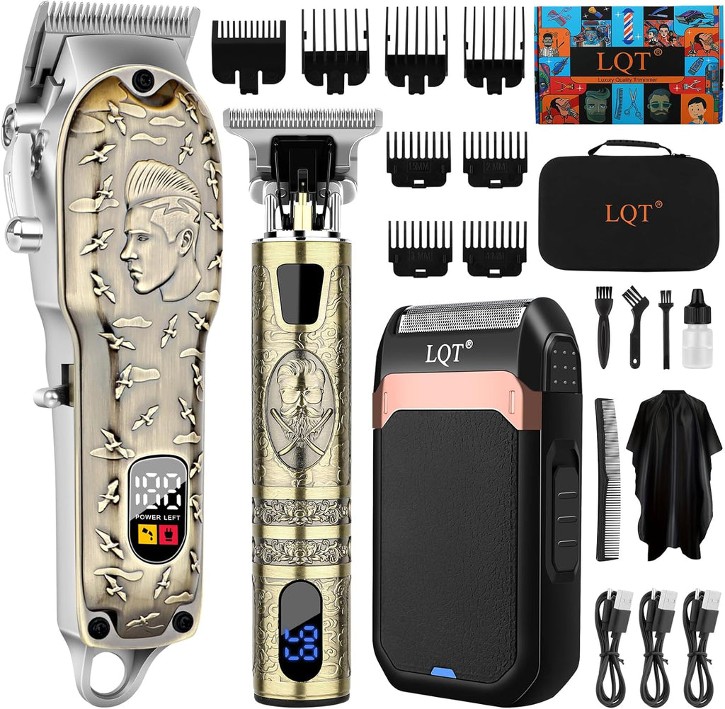 LQT Kit de peluquero profesional para hombres, cortadora de pelo, r...