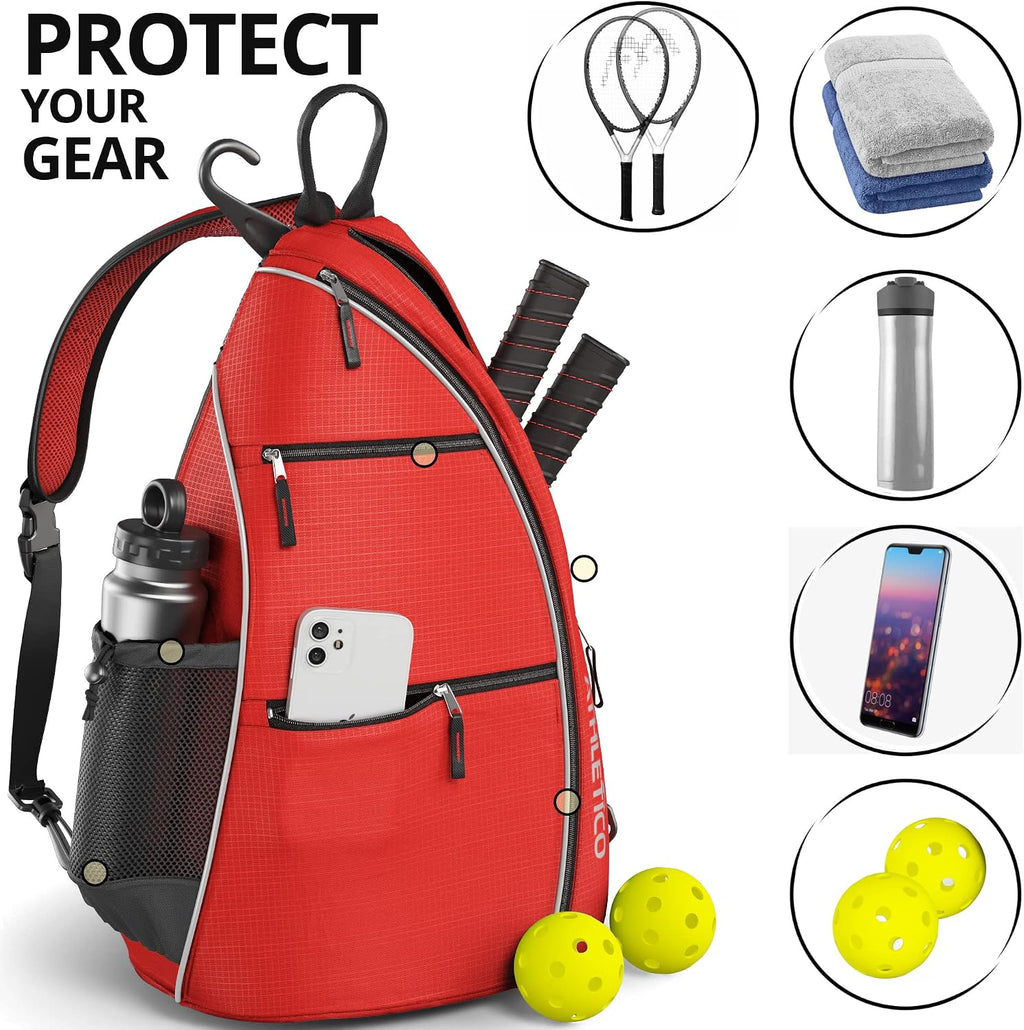 Bolsa de Hombro Athletico - Mochila Cruzada para Pickleball, Tenis,...