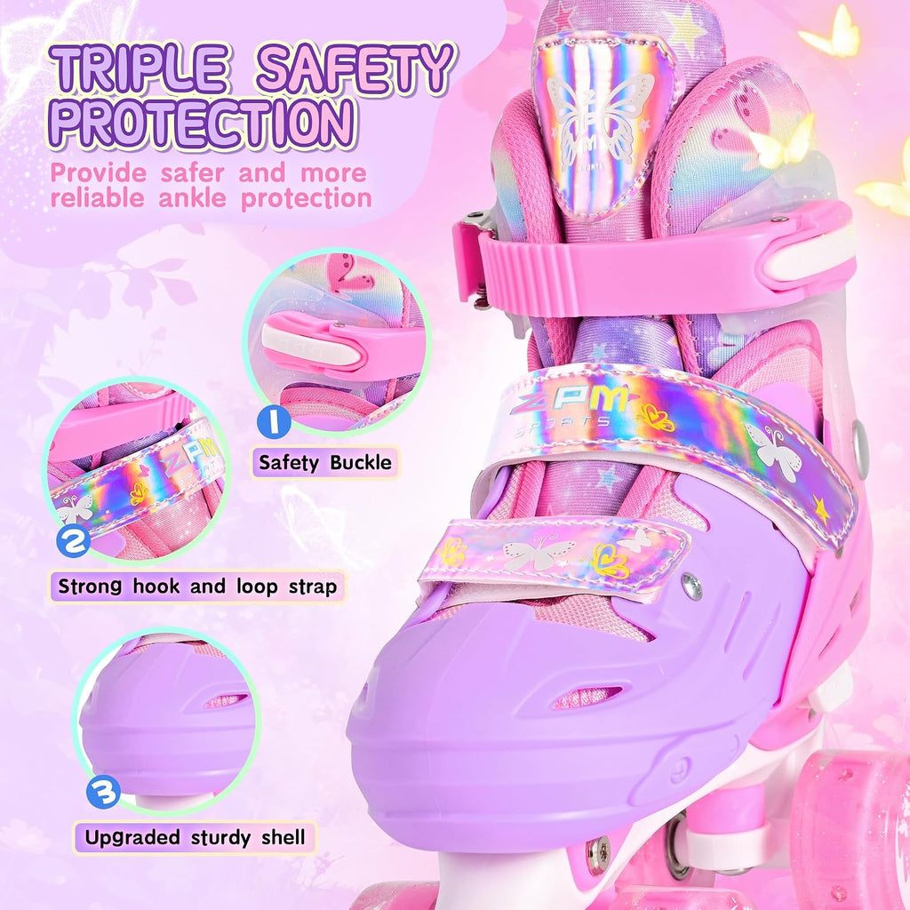 2PM SPORTS Patines de ruedas para niñas, niños y niños pequeños de...
