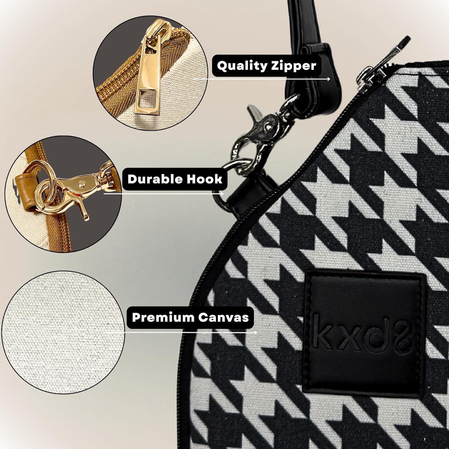 KXD8 Bolsa cruzada con correa ajustable, soporte para botella de ag...