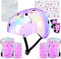 Casco para niños, casco de bicicleta para niños pequeños con pegati...