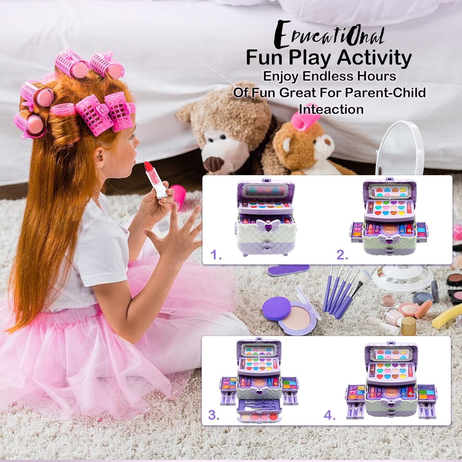 Juegos de maquillaje para niñas \u2013 Kit de maquillaje para niñas...