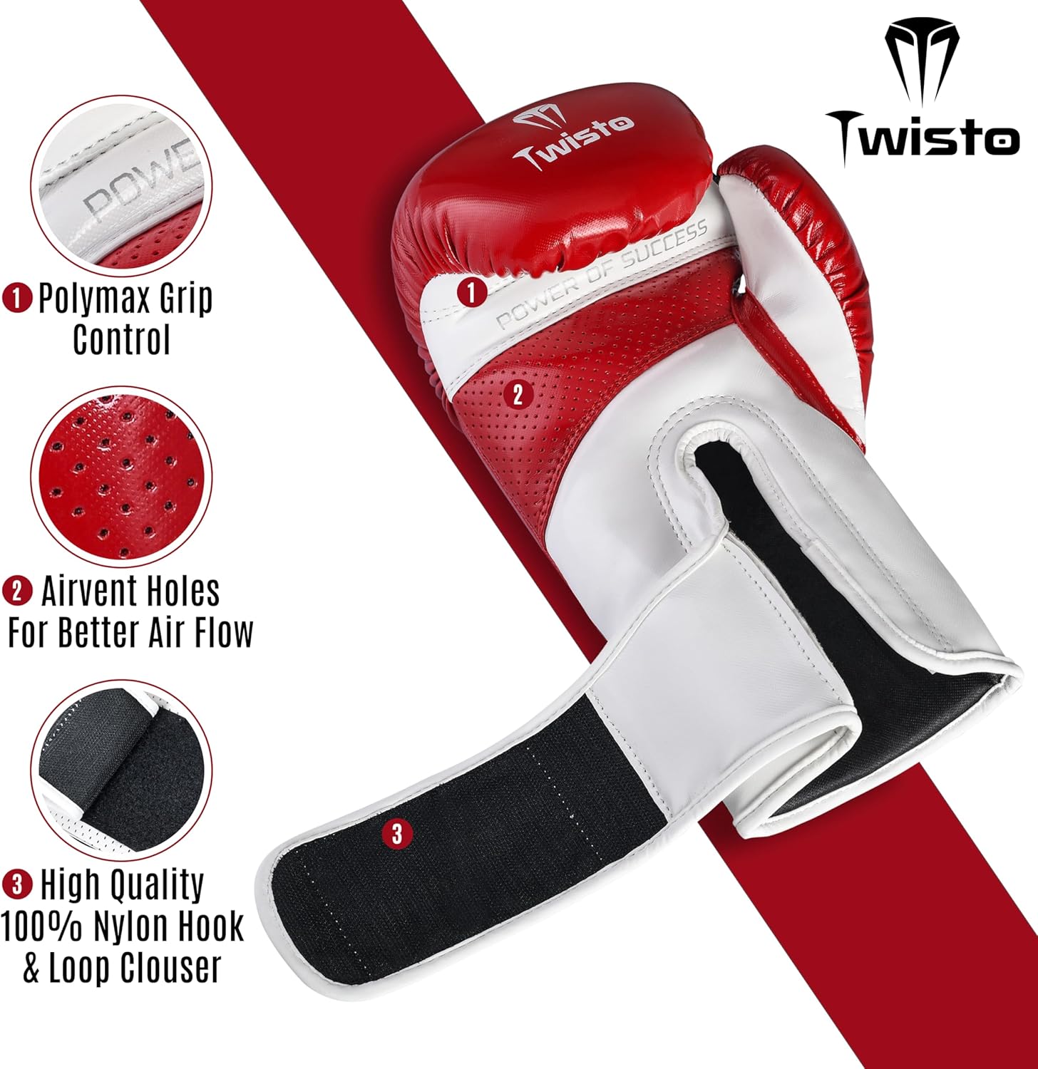 Twisto Guantes de boxeo \u2013 Guantes de entrenamiento profesional...