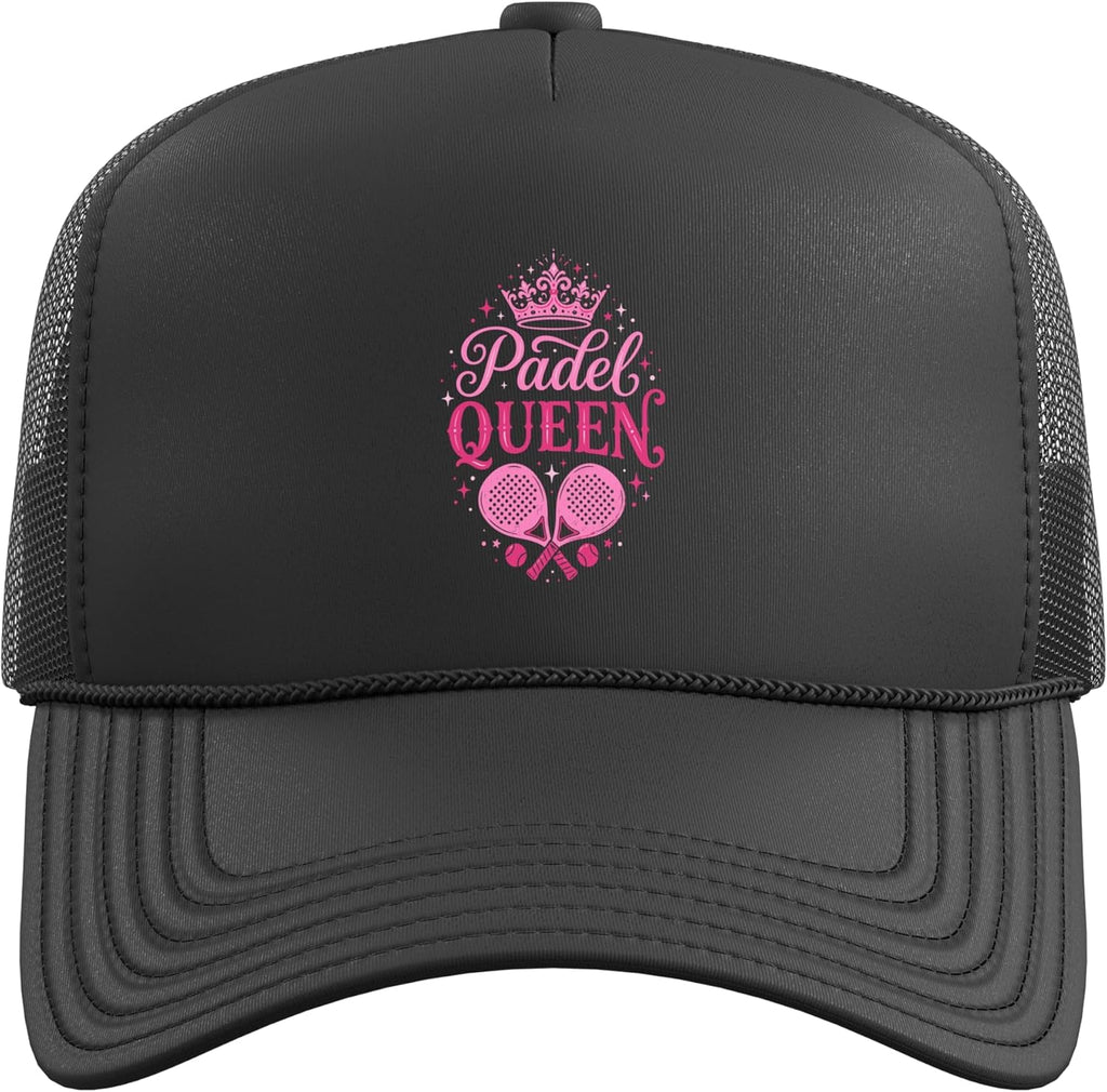 Padel Queen Gorra Trucker Funny Padel Racket Crown Rosa con Parte T...