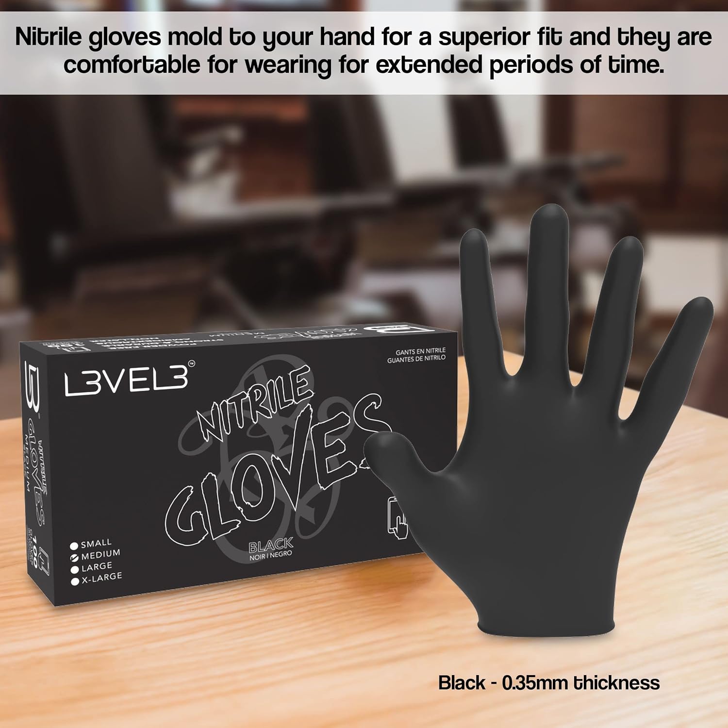 L3 Guantes de Nitrilo Nivel 3 - Guantes Desechables Profesionales d...