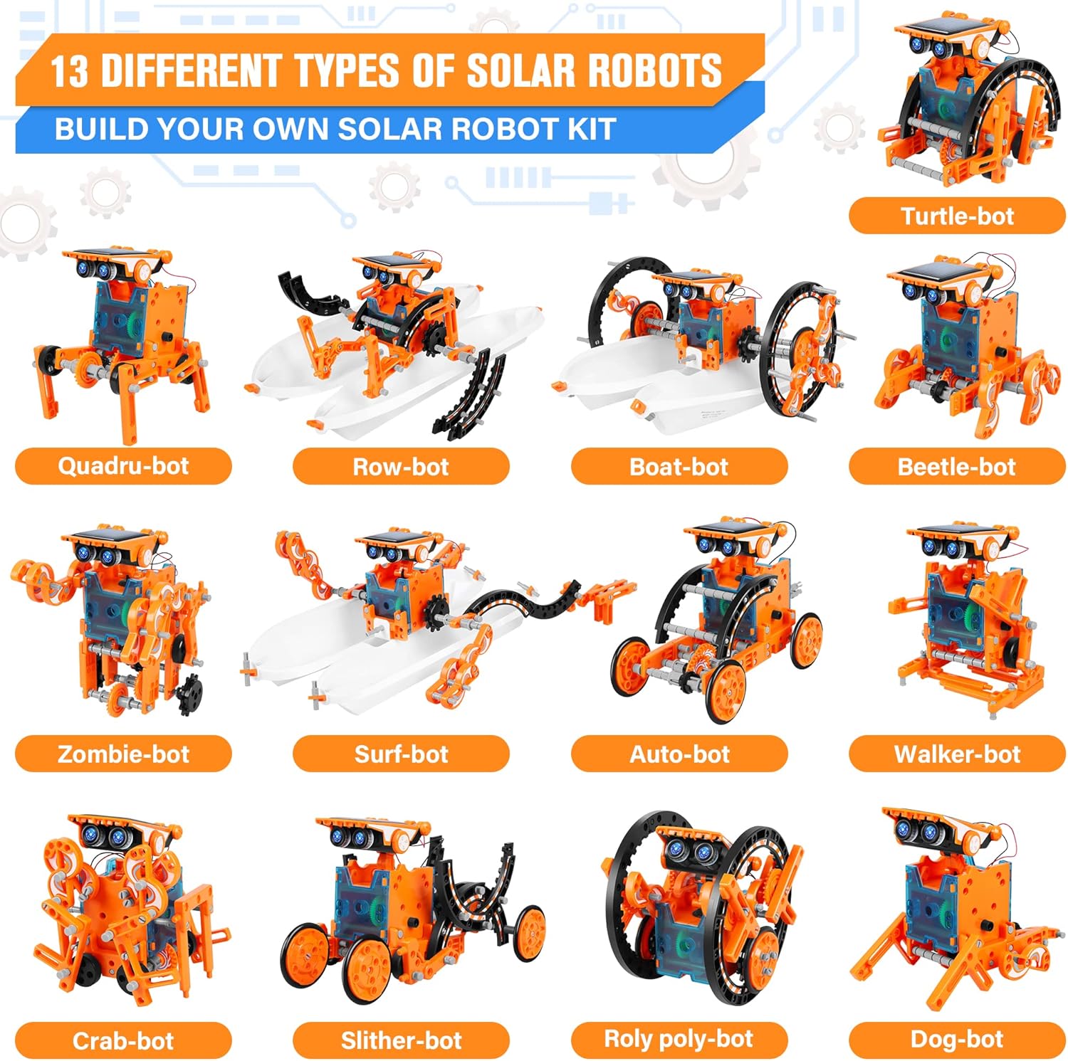 Juguetes de Robot Solar Educativo STEM 13 en 1 para edades de 8 a 1...