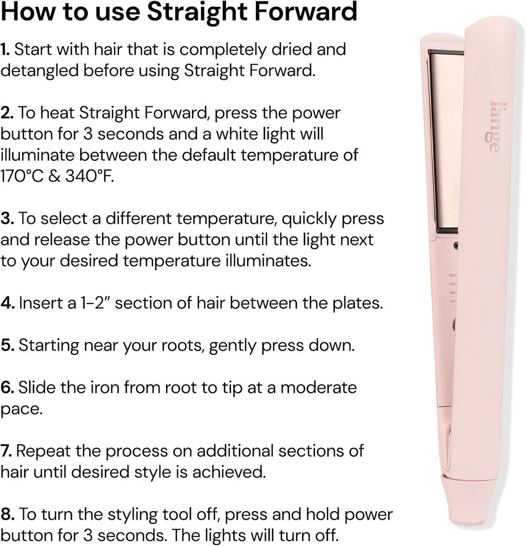 L'ANGE HAIR Plancha Alisadora de Titanio Straight Forward \u201...