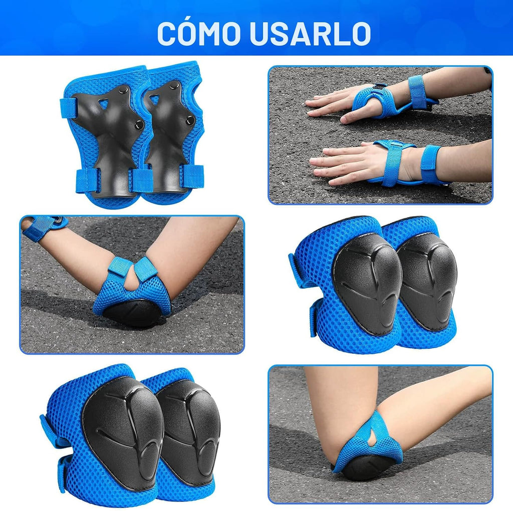 Wemfg - Juego de protección para niños, rodilleras para niños de 3...