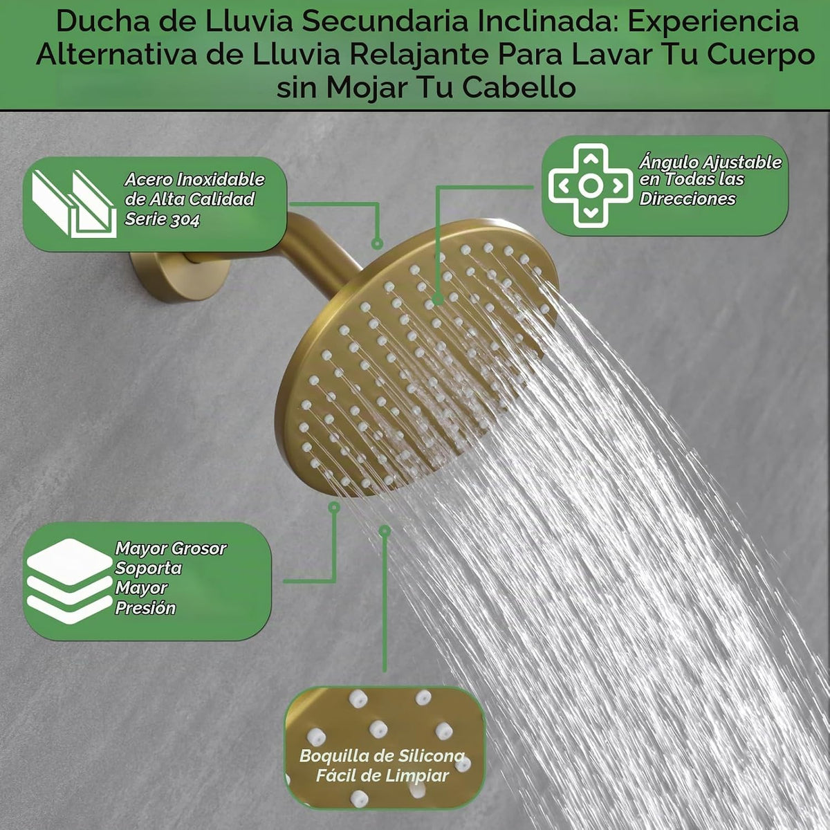 VANFOXLE - Juego de grifo de ducha termostático con sistema de duch...