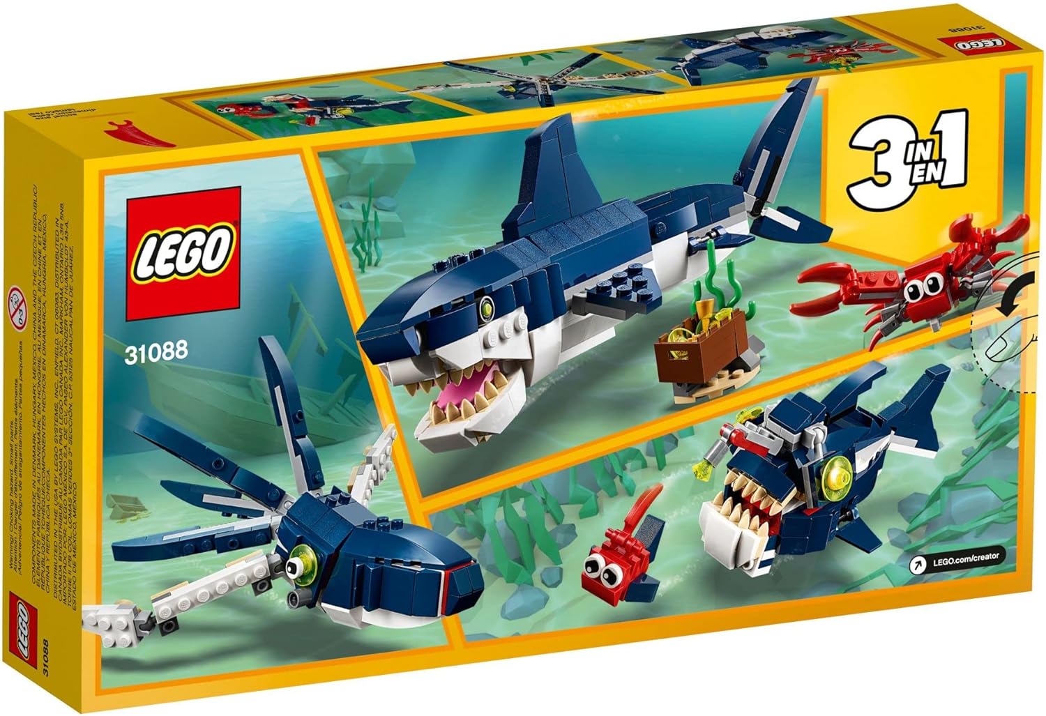 Lego - Bloque de construcción de Criaturas de las profundidades mar...
