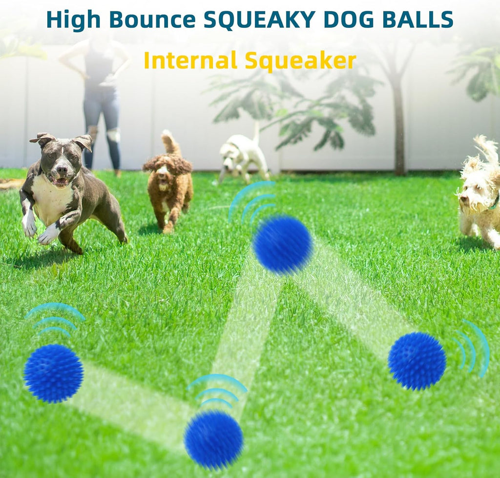 SHARLOVY - Bolas de juguete chillonas de 4.5'' para perros...