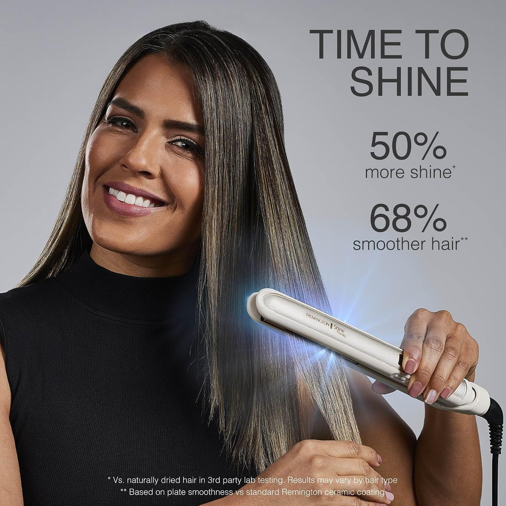 Remington Shine Therapy - Plancha alisadora de pelo de 1 pulgada, p...