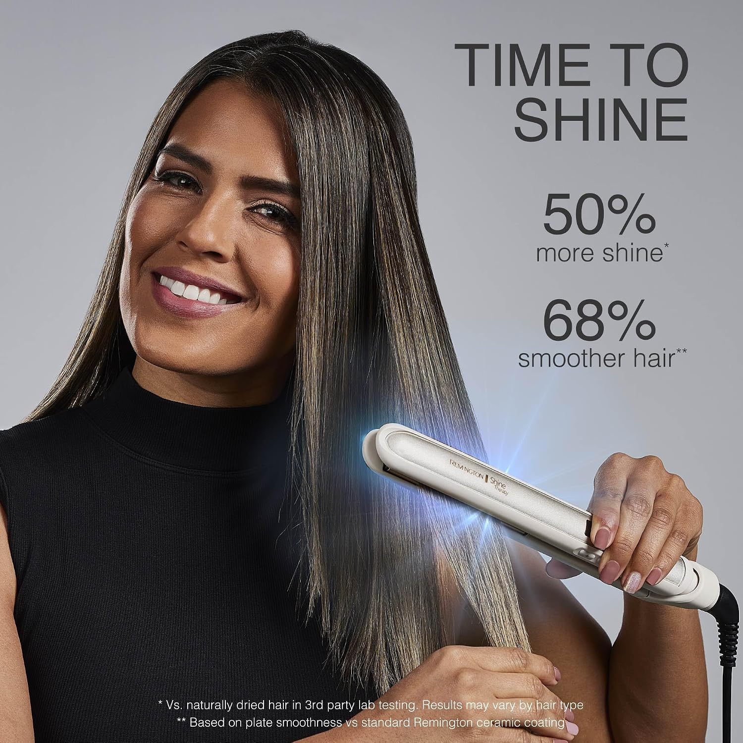 Remington Shine Therapy - Plancha alisadora de pelo de 1 pulgada, p...