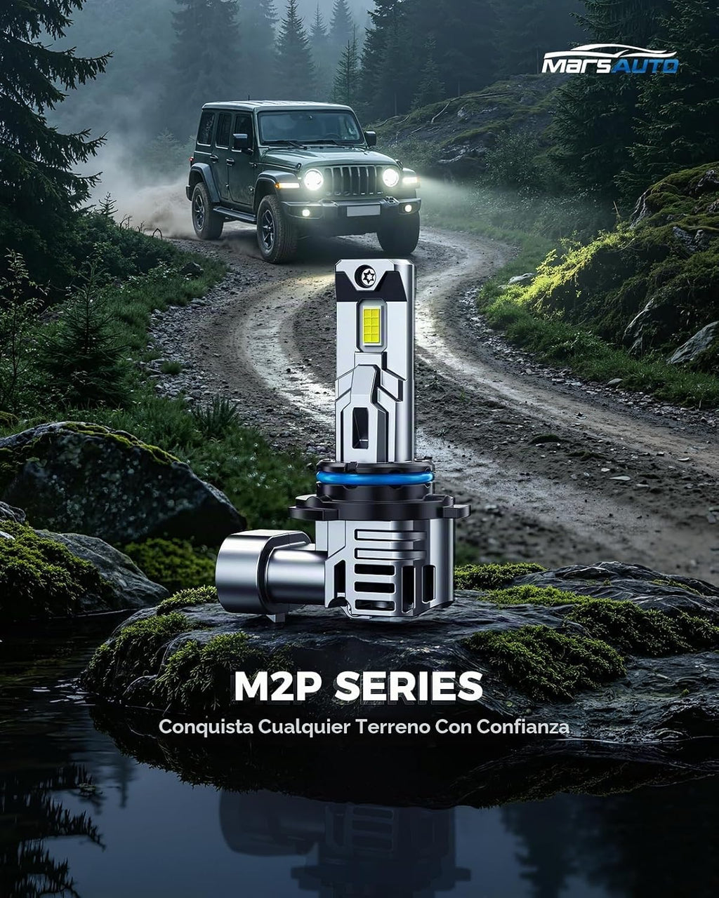 Marsauto Bombillas LED de la serie M2P 9005, bombillas LED 1:1 tama...
