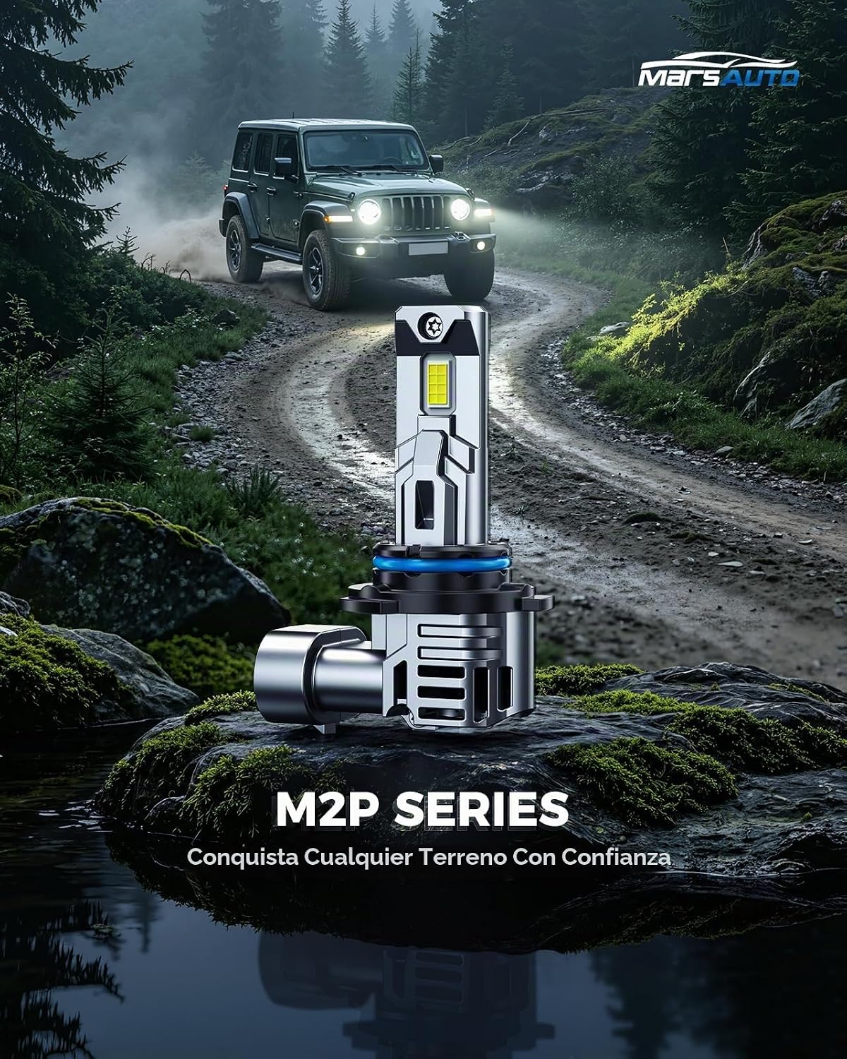 Marsauto Bombillas LED de la serie M2P 9005, bombillas LED 1:1 tama...