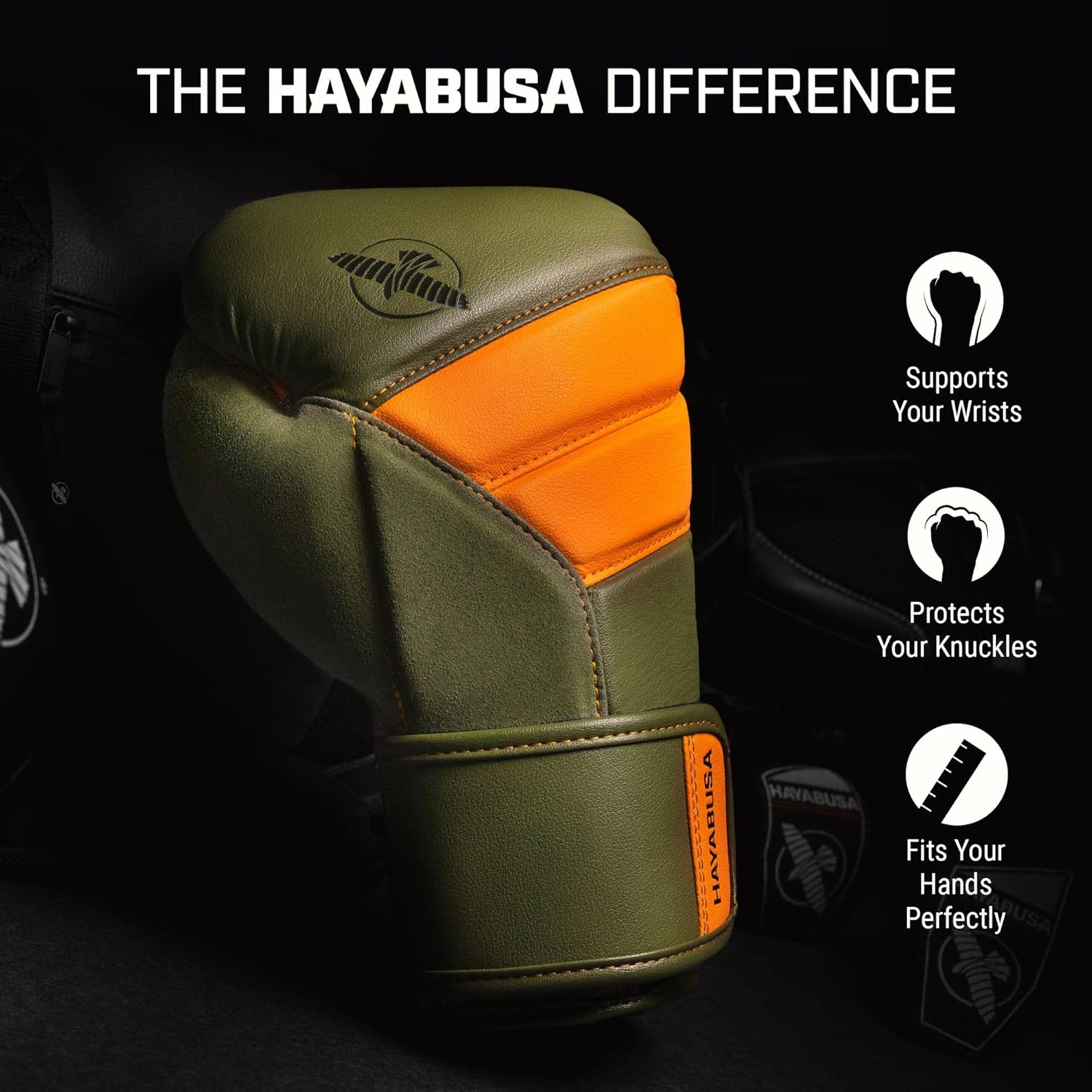 Hayabusa T3 - Guantes de boxeo para hombre y mujer, protección de m...