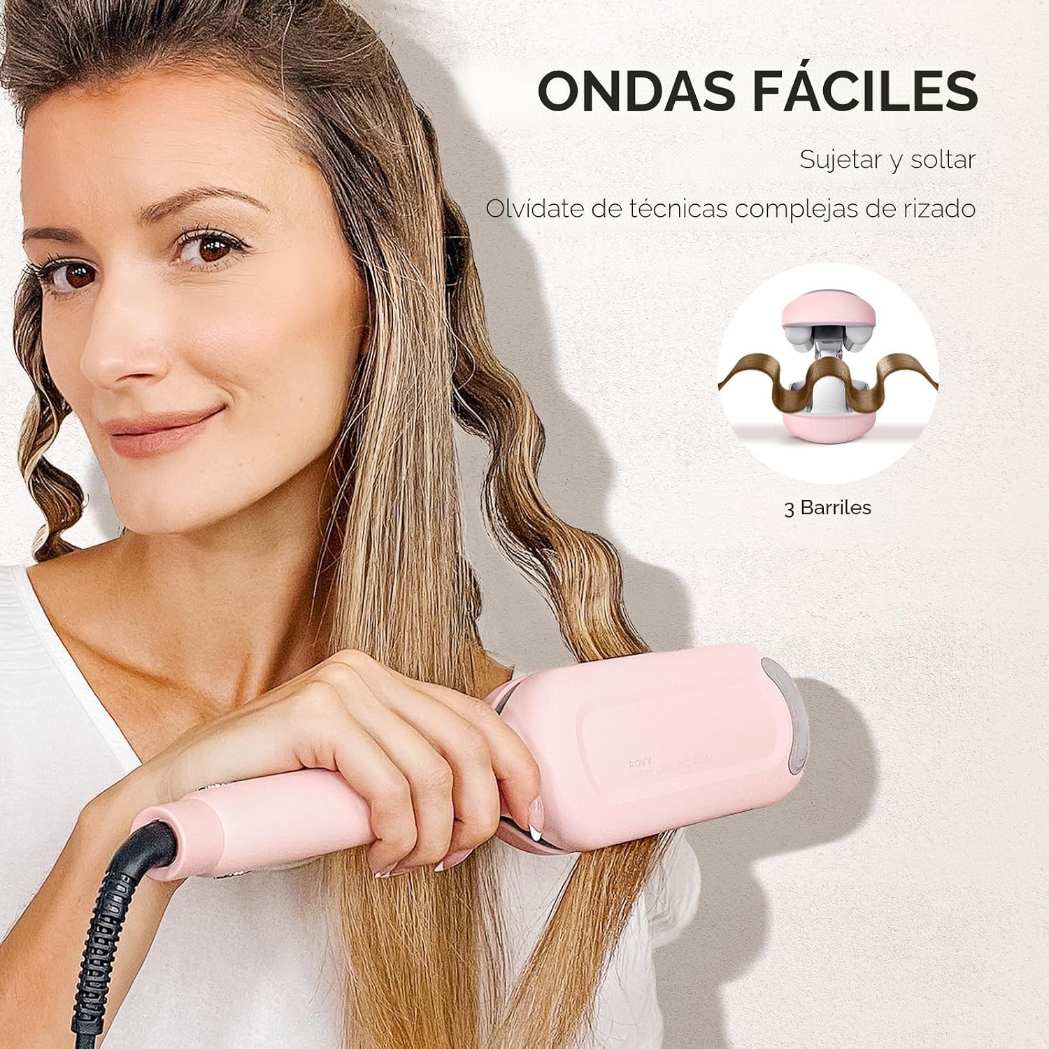 Rizador de pelo y rizador de cabello ondulador - TYMO ROVY varita p...