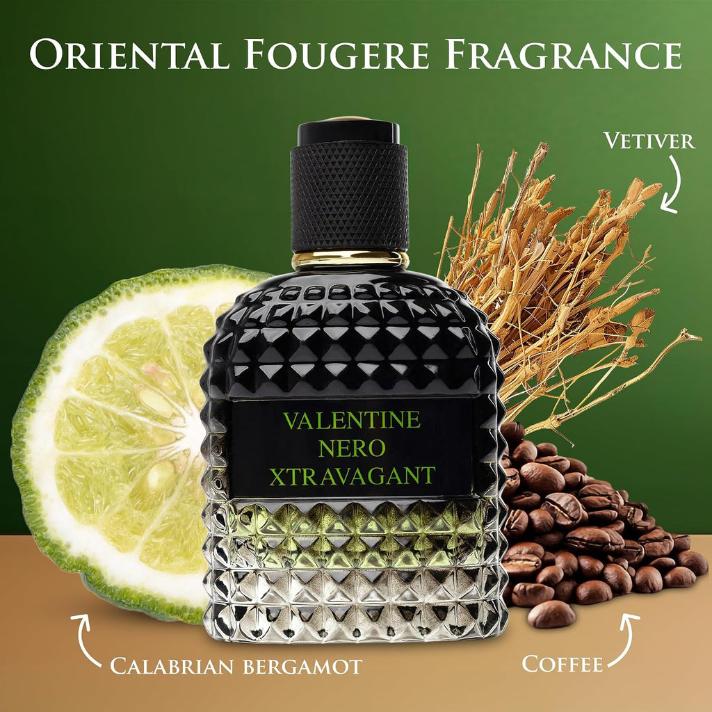 Valentine Nero Xtravagant para Hombre - Fragancia Oriental Fougere...