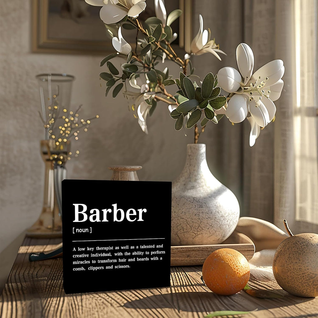 CUANFDDSF Letrero de madera para peluquería de peluquería y peluque...