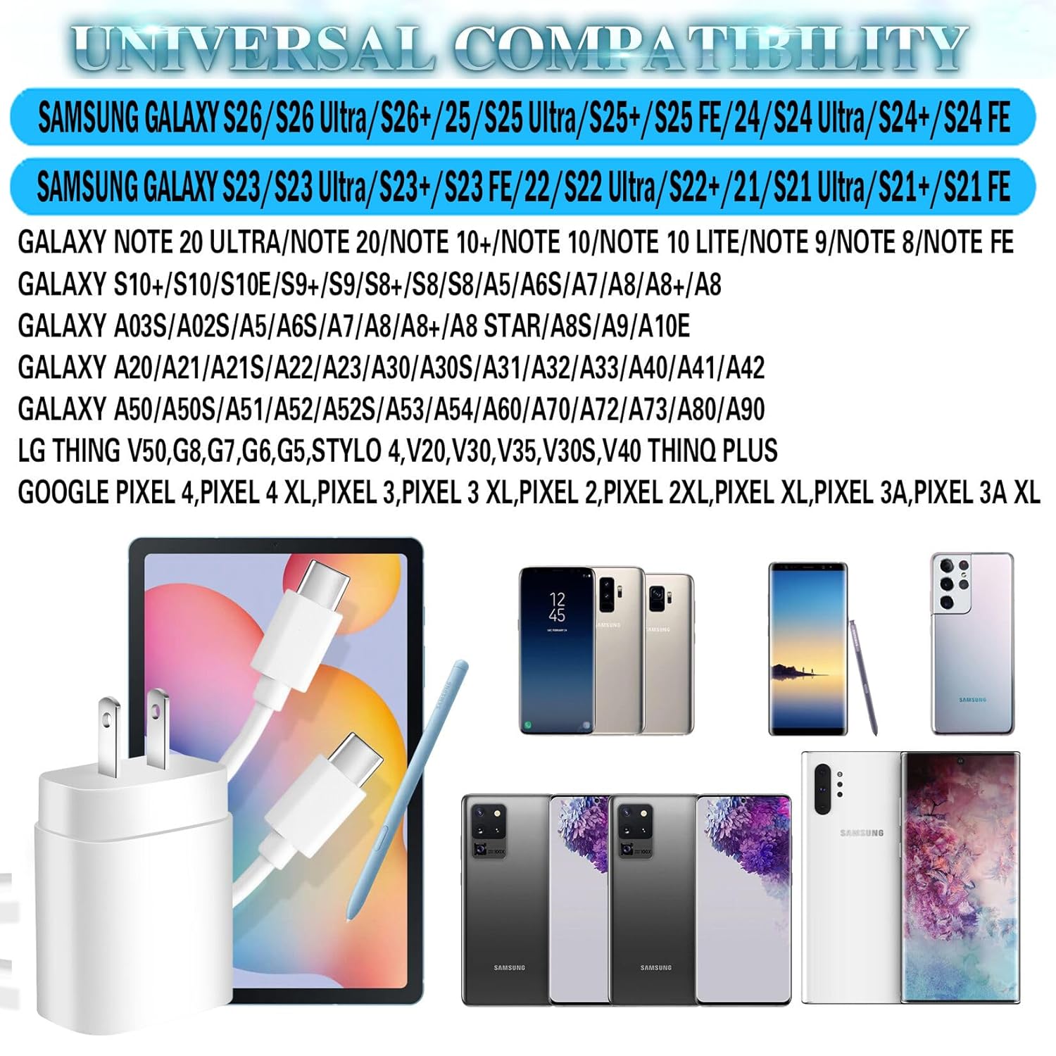 Cargador súper rápido Samsung, bloque de carga rápida Samsung, paqu...