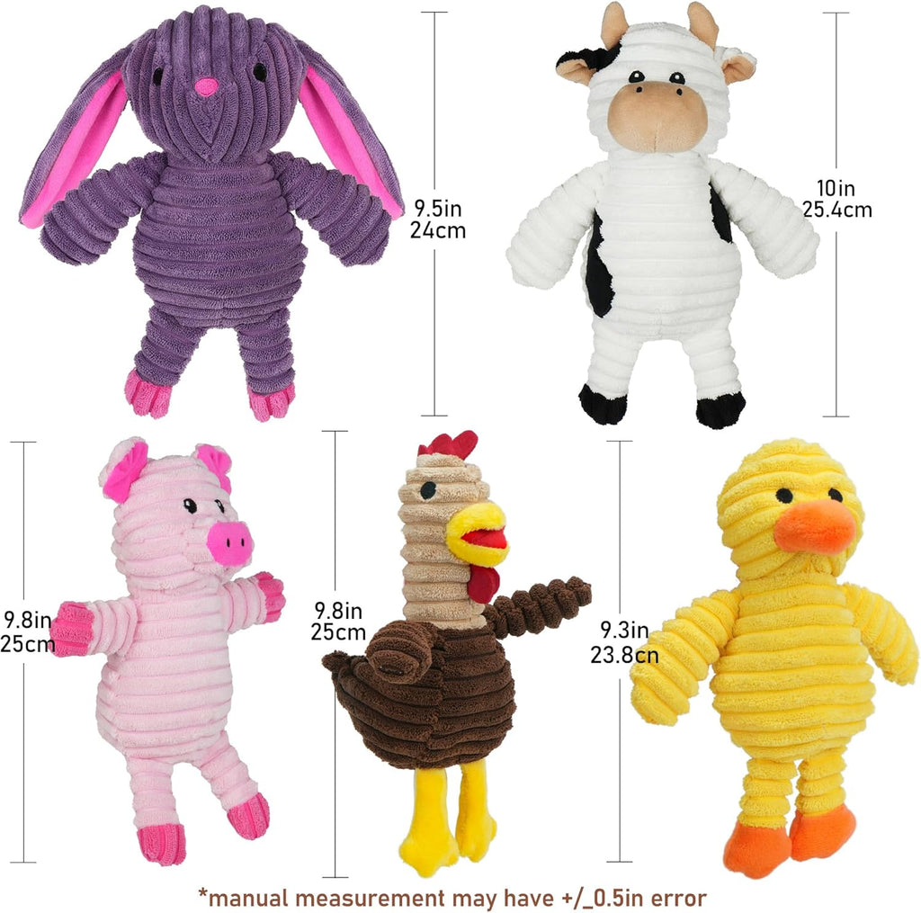 Prime Pets Juguetes para perros, paquete de 5, juguetes chirriantes...