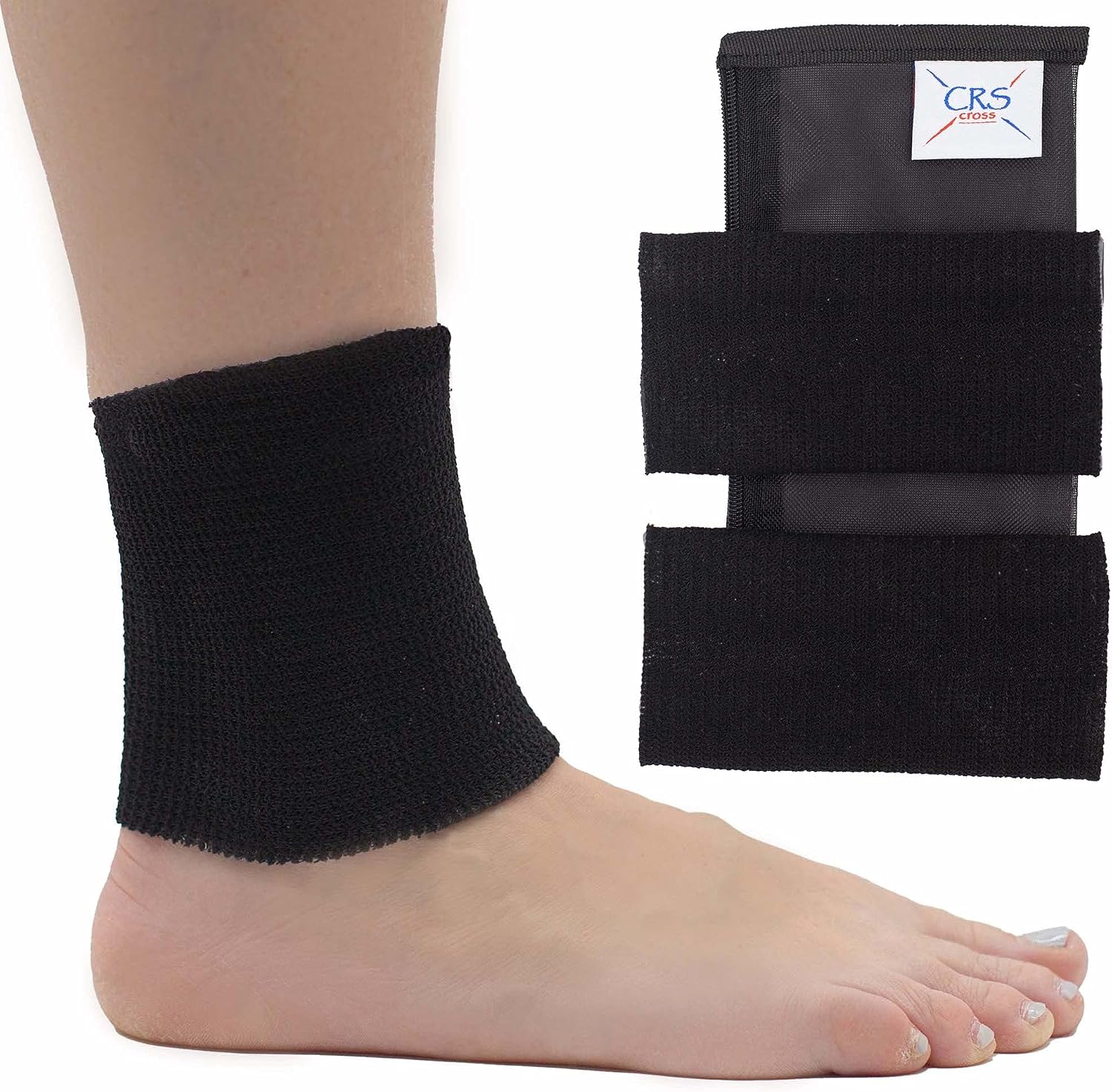CRS Cross Mangas de gel para tobillo. Un par de calcetines acolchad...