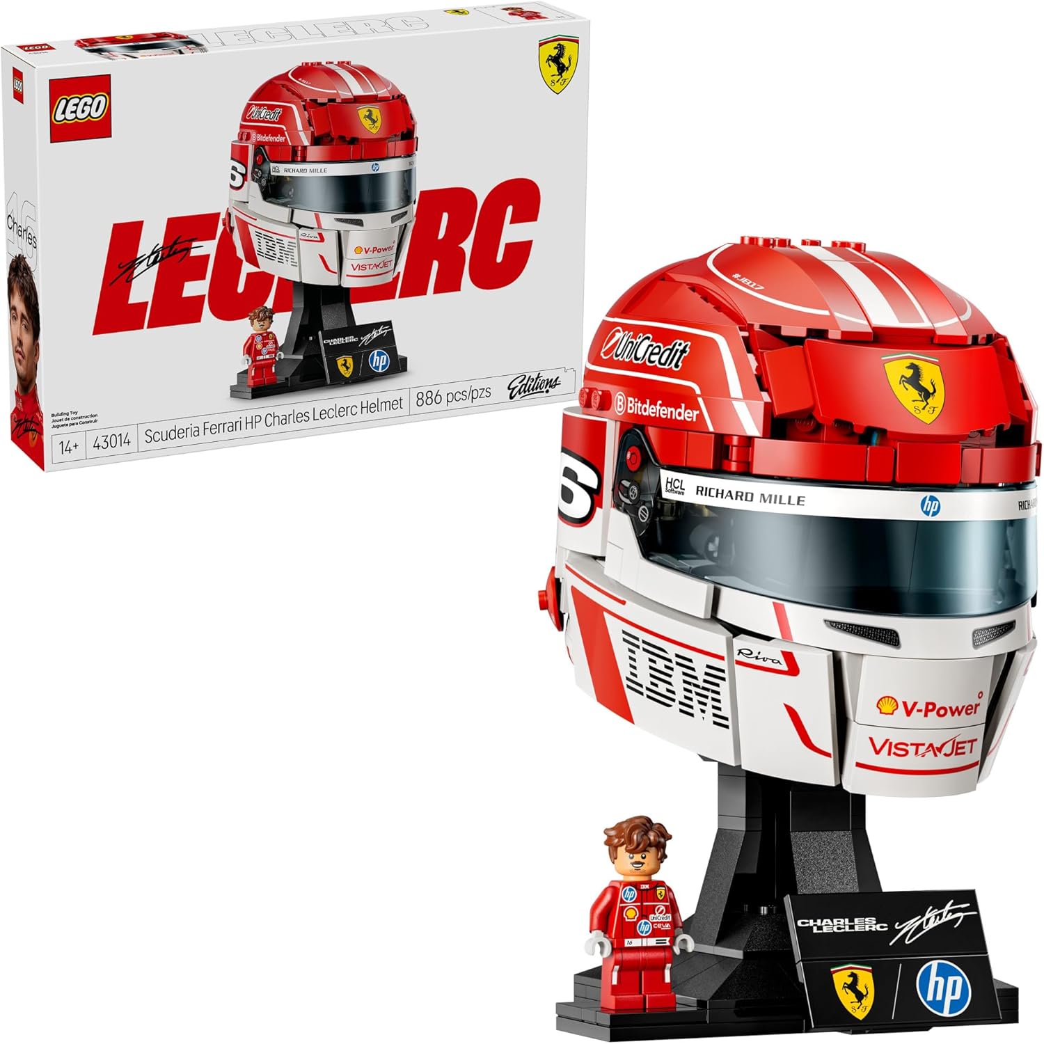 LEGO Editions Scuderia Ferrari HP Charles Leclerc Casco \u2013 Jueg...