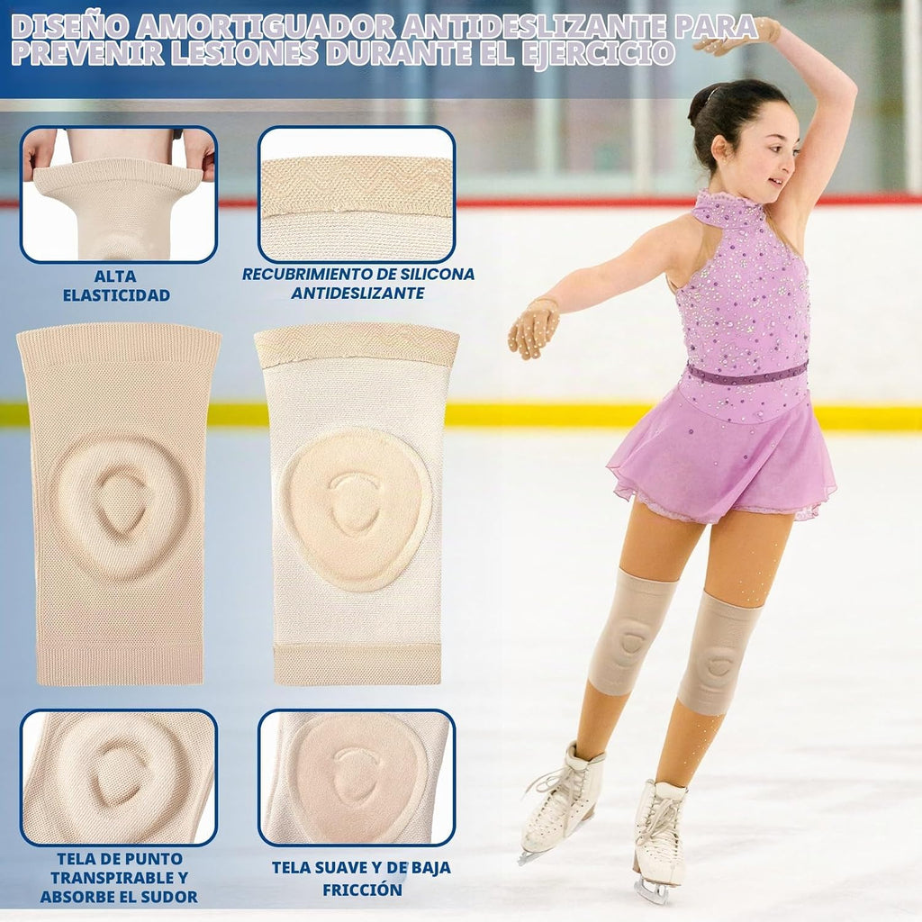 Shappy 2 Pares de Rodilleras para Patinaje sobre Hielo con Gel para...