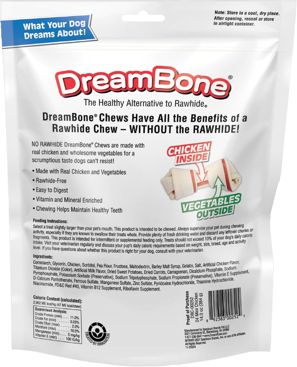 DreamBone Mini masticables, hechos con pollo real, masticables sin...
