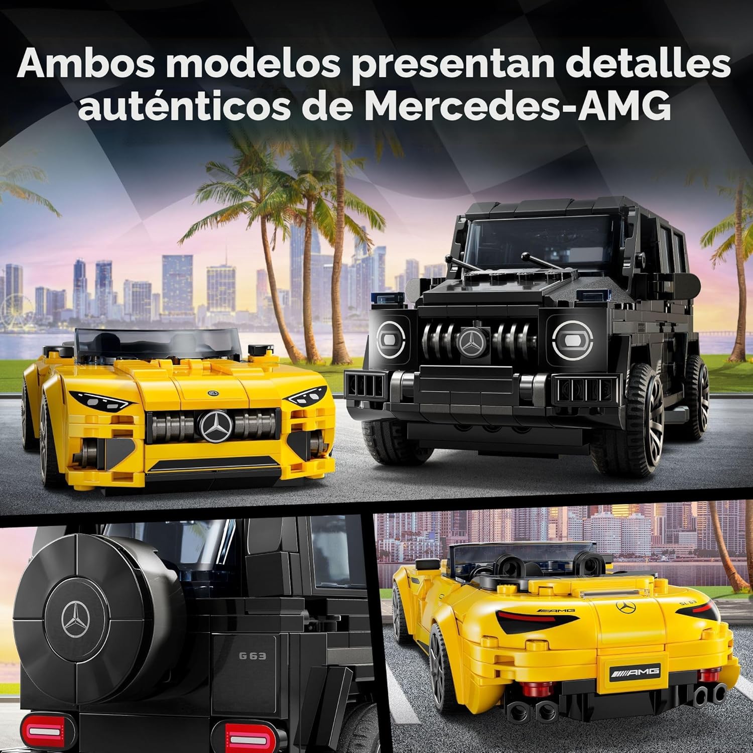 LEGO Speed Champions Mercedes-AMG G 63 y Mercedes-AMG SL 63 Juguete...