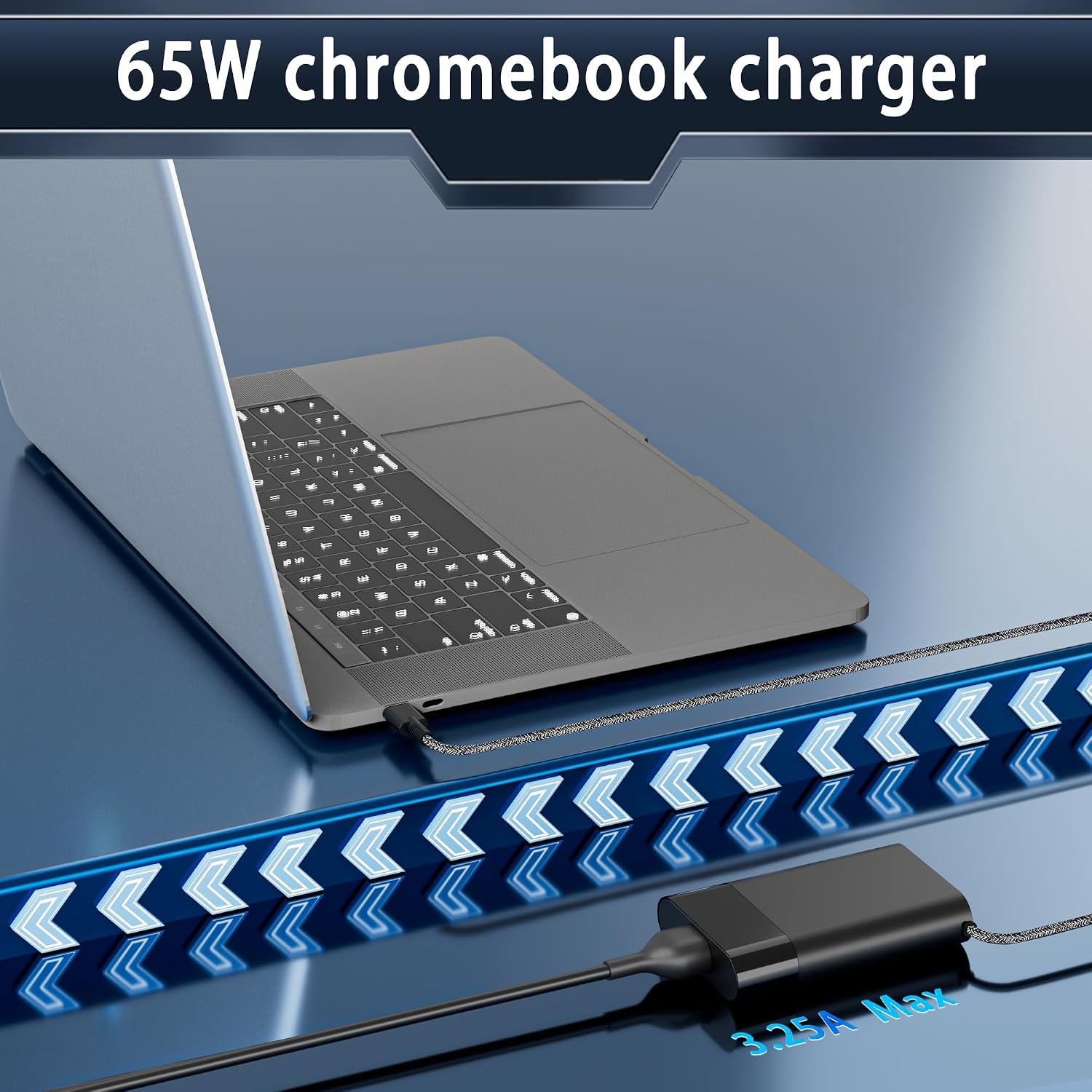NELEBUTO Cargador USB C de 65 W para laptop compatible con HP Spect...