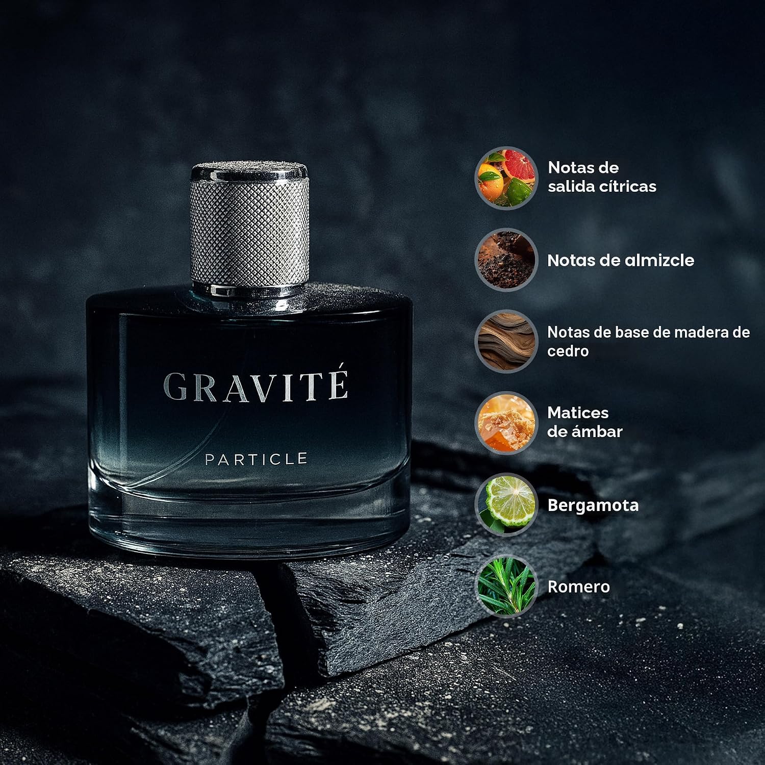 Particle Gravité Colonia Spray para hombres, aroma fresco de larga...