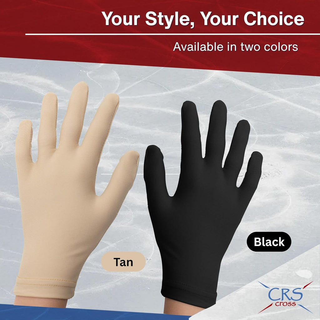 CRS Cross Competition Figure Skating Gloves | Fitted Stretch Spande...