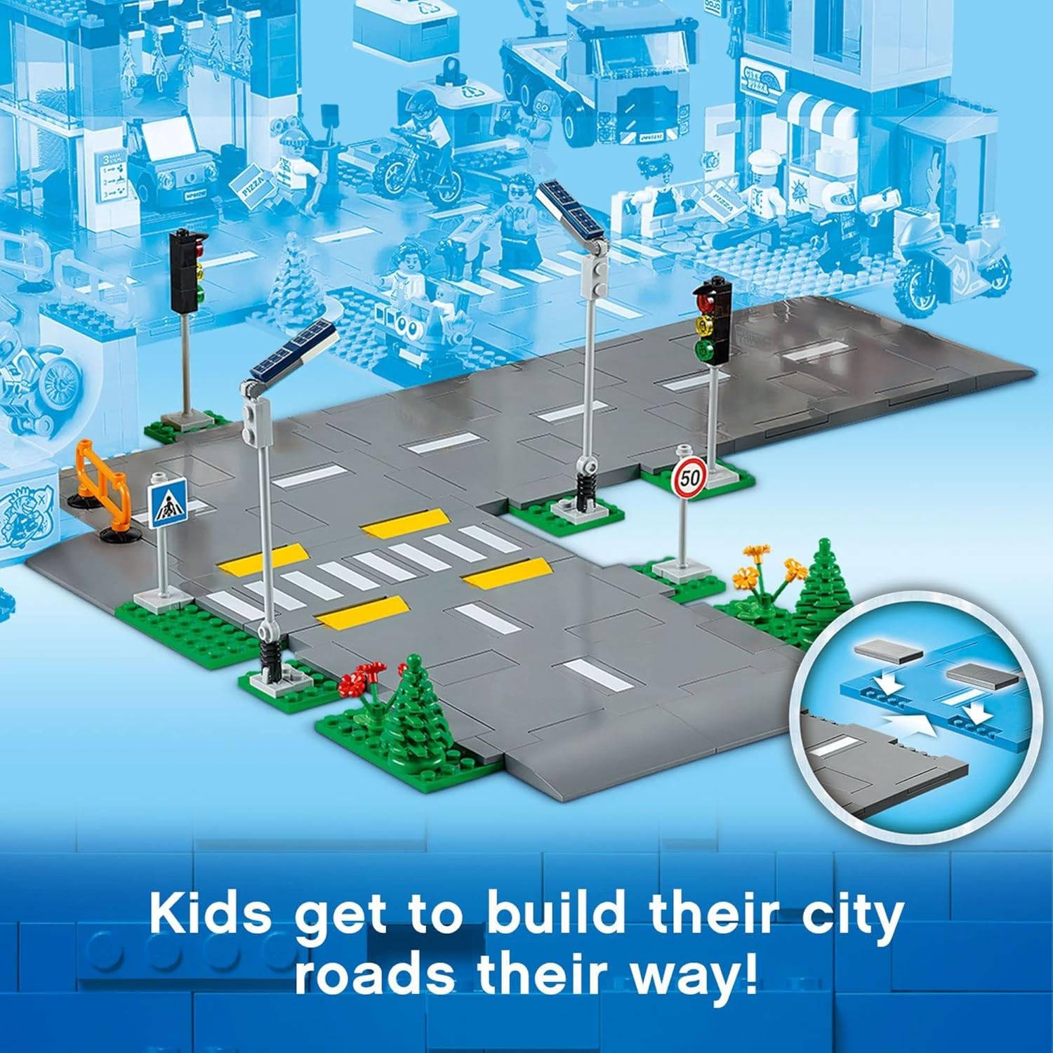LEGO City Road Plates 60304 Kit de construcción; juguete genial de...