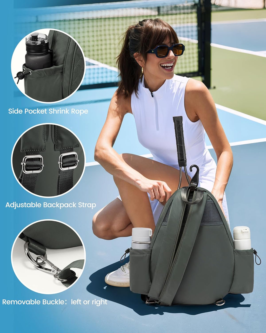 Mochila de tenis Sucipi, mochila de tenis acolchada con bandolera c...