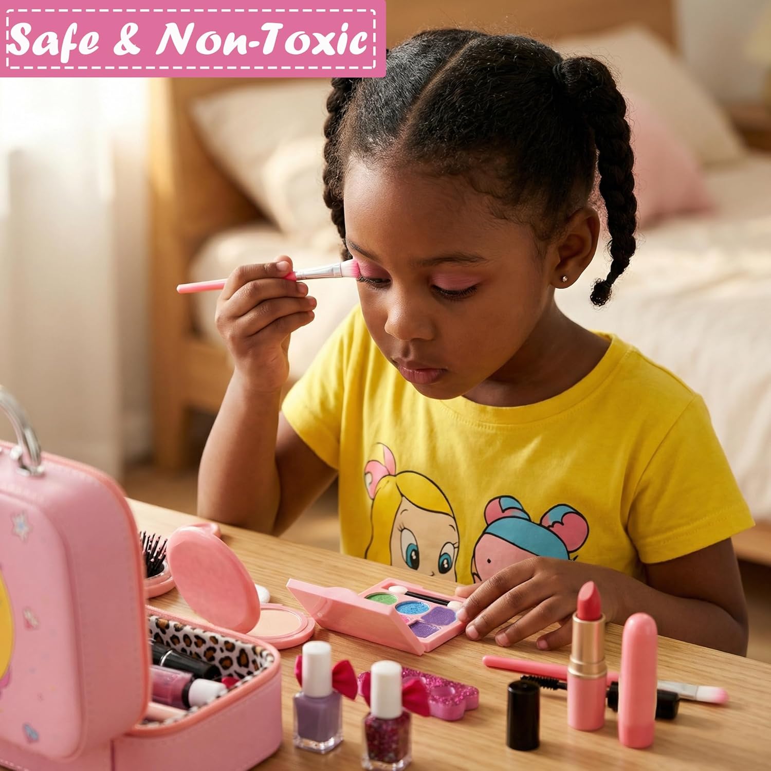 For Ideahome Juguetes de maquillaje lavables para niñas, juego de m...