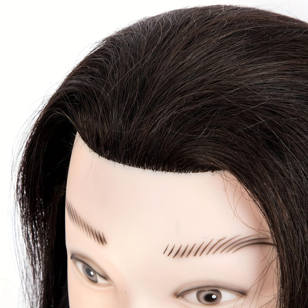 Yiifiulyn Cabeza de maniquí de cabello humano, para estudiantes de...