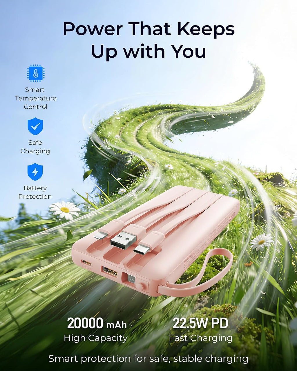 VRURC Cargador portátil Power Bank - 20000 mAh Carga rápida PD 20 W...