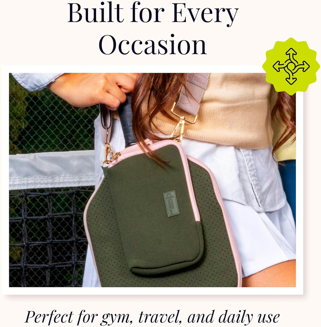 Posh Pickler Bolsa de neopreno expandible con clip con cremallera,...