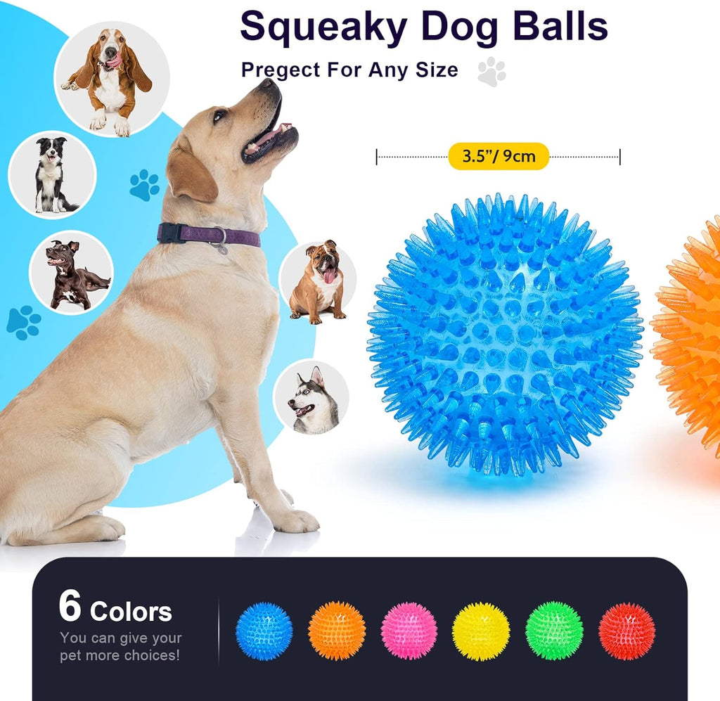 VITEVER Pelotas chirriantes de juguete para perros de 3.5 pulgadas...