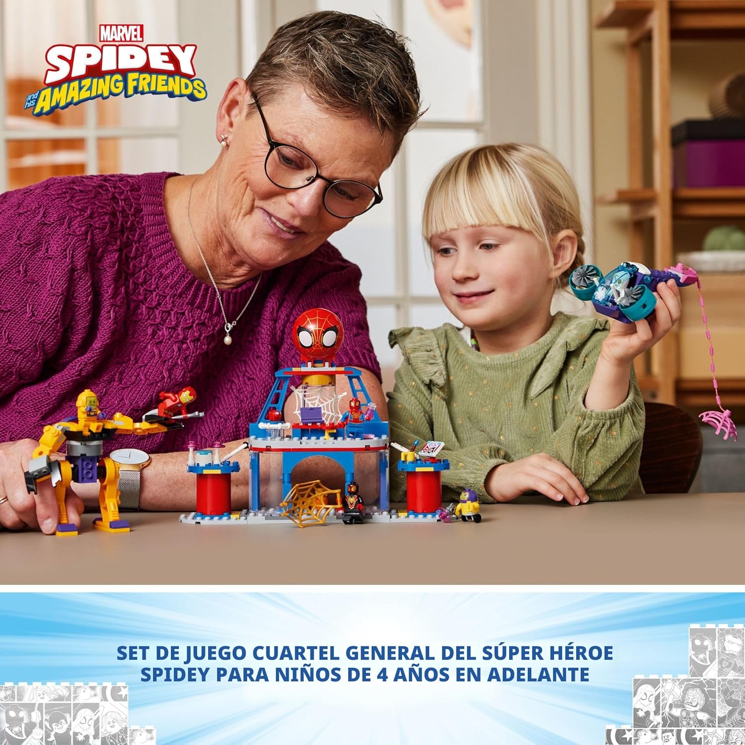 LEGO Marvel Team Spidey Web Spinner - Juguete de construcción de cu...