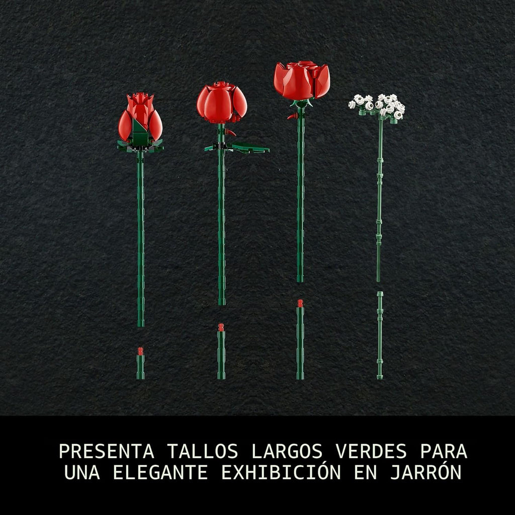 LEGO Botanicals - Ramo de rosas artificiales, juego de construcción...